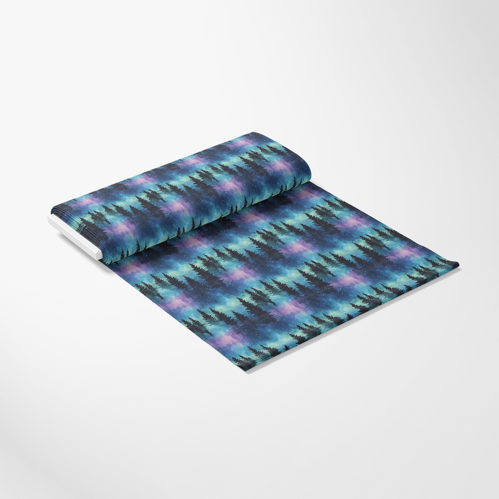 Northern Lights Forest Pattern 10 Quilting Cotton Fabric