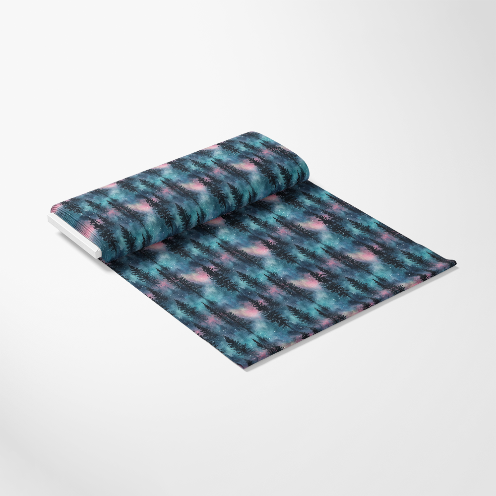 Northern Lights Forest Pattern 11 Quilting Cotton Fabric