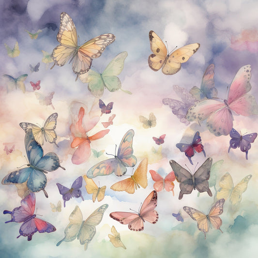 Pastel Butterfly Heaven Pattern 4 Quilting Cotton Fabric
