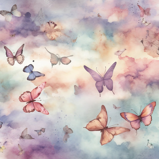 Pastel Butterfly Heaven Pattern 7 Quilting Cotton Fabric