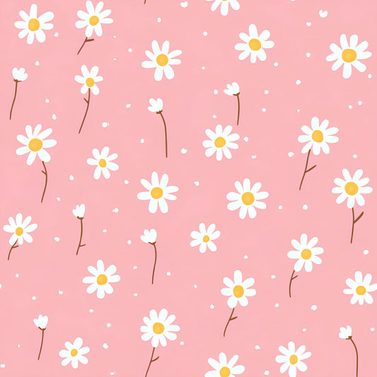 Pastel Daisy Pattern 1 Quilting Cotton Fabric