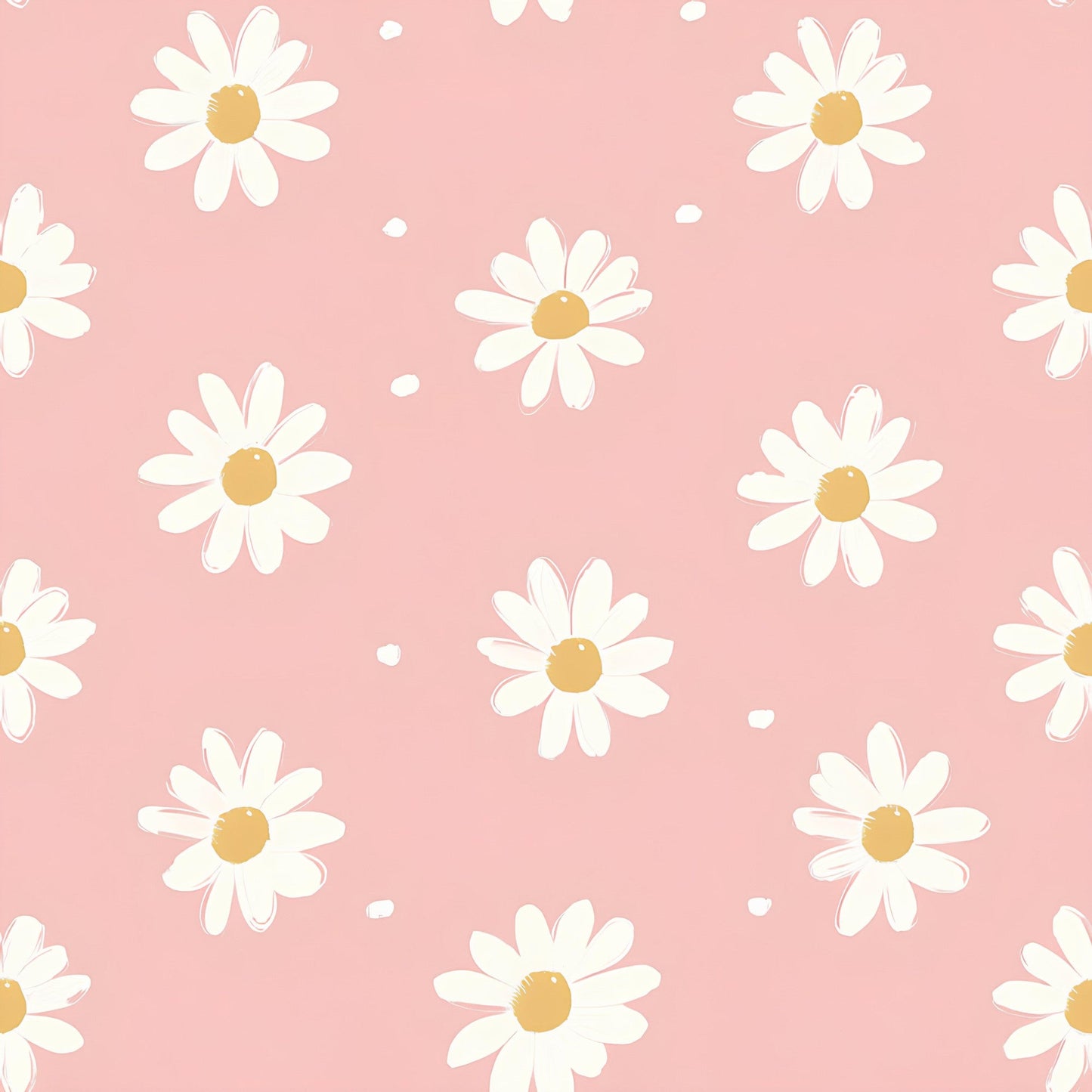 Pastel Daisy Pattern 2 Quilting Cotton Fabric