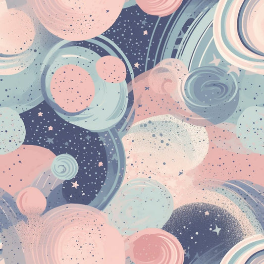 Pastel Galaxy Pattern 5 Quilting Cotton Fabric