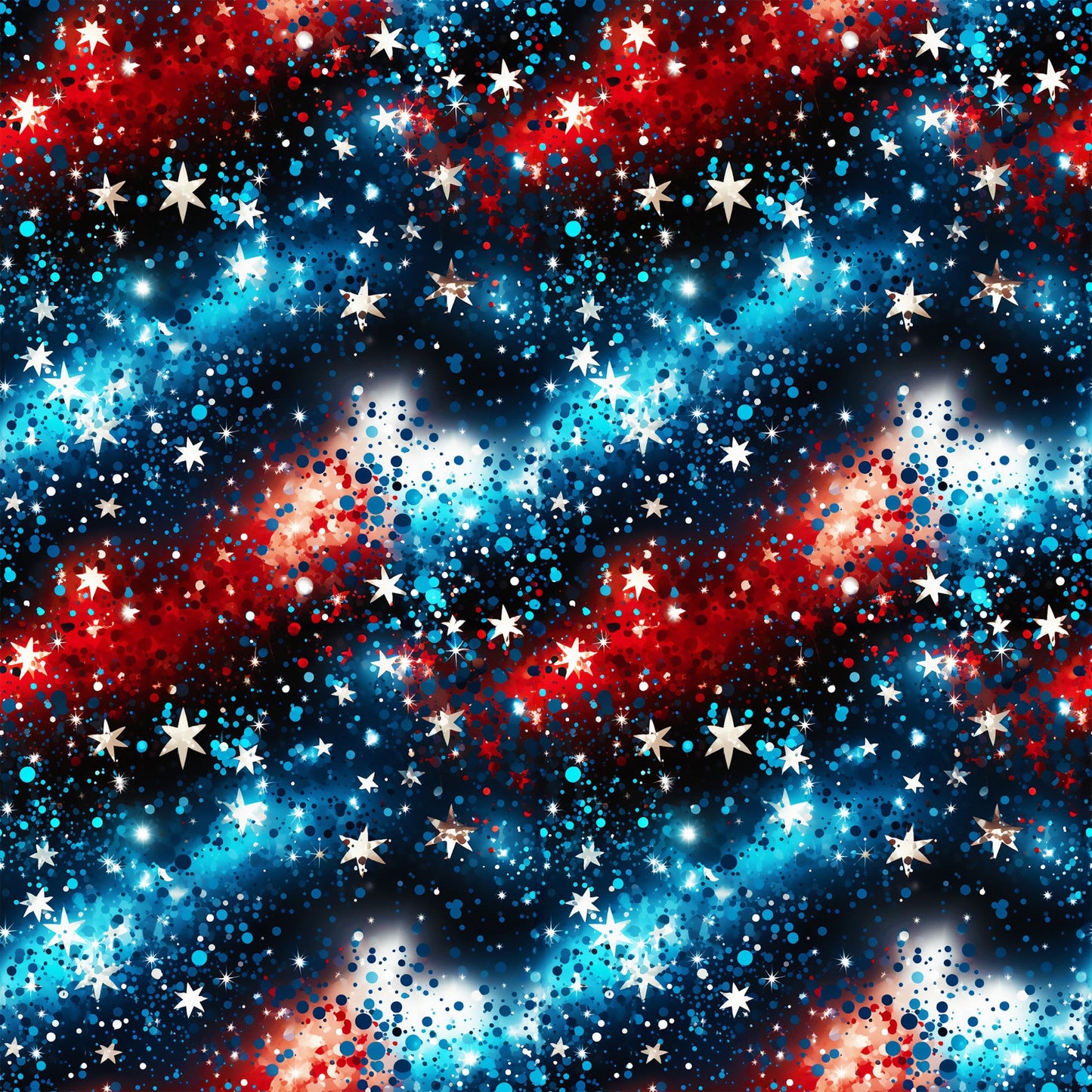 Patriotic Confetti and Glitter Pattern 1 Quilting Cotton Fabric
