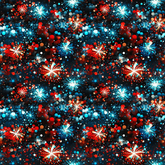 Patriotic Confetti and Glitter Pattern 4 Quilting Cotton Fabric