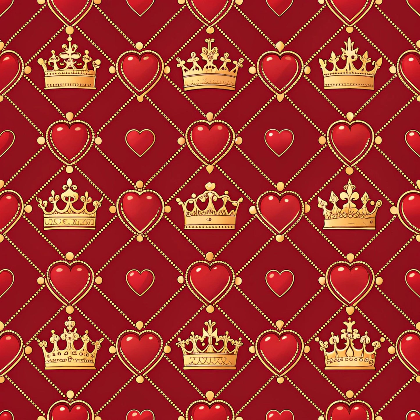 Queen of Hearts Pattern 21 Quilting Cotton Fabric