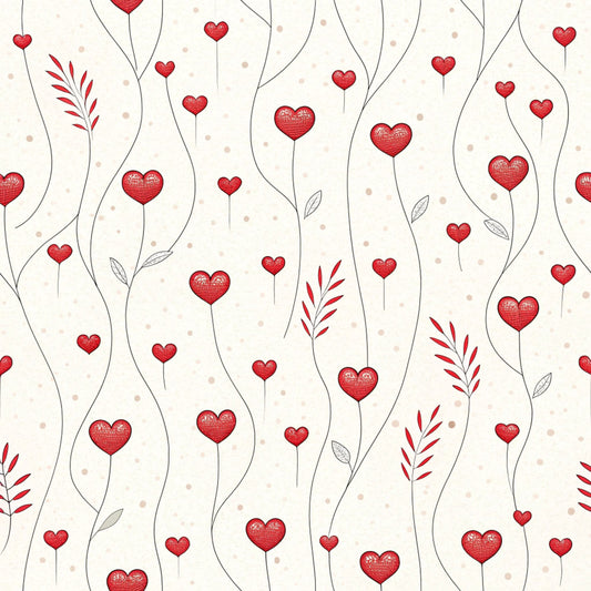 Queen of Hearts Pattern 8 Quilting Cotton Fabric