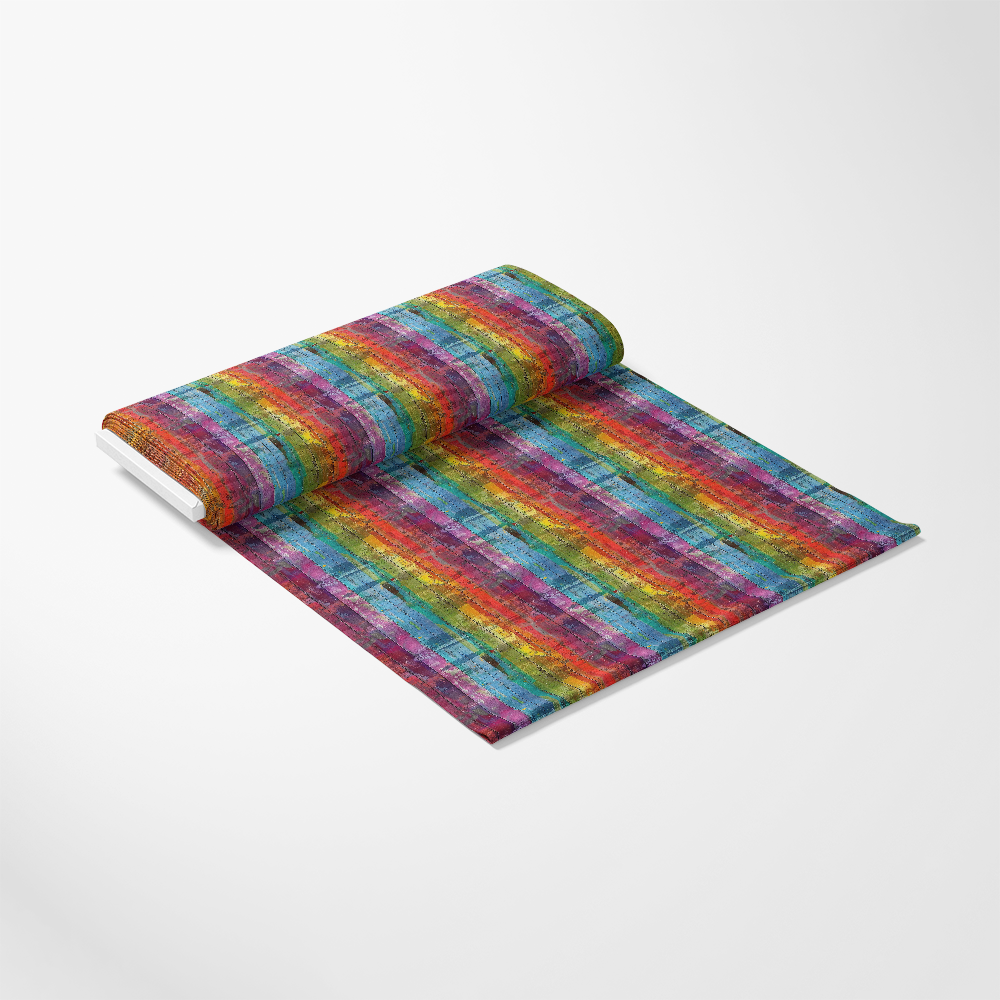 Rainbow Grunge Wall Pattern 8 Quilting Cotton Fabric