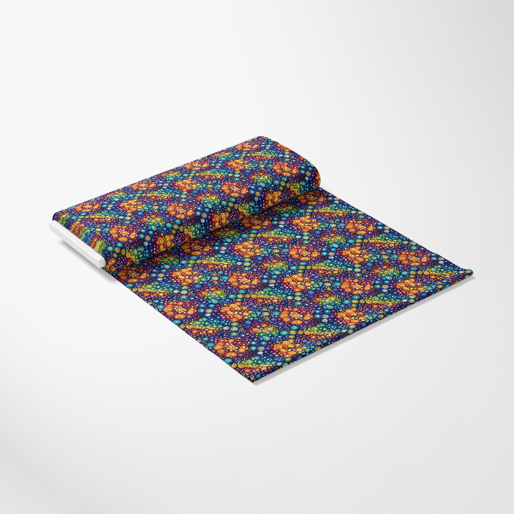 Rainbow Mandala Pattern 7 Quilting Cotton Fabric