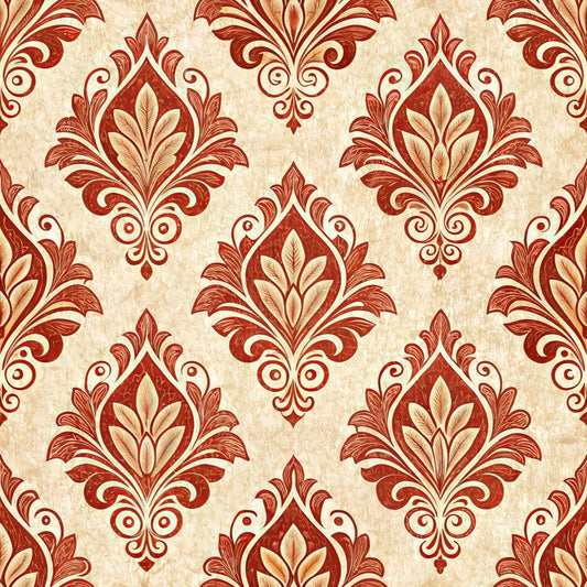 Red Farmhouse Pattern 10 Quilting Cotton Fabric