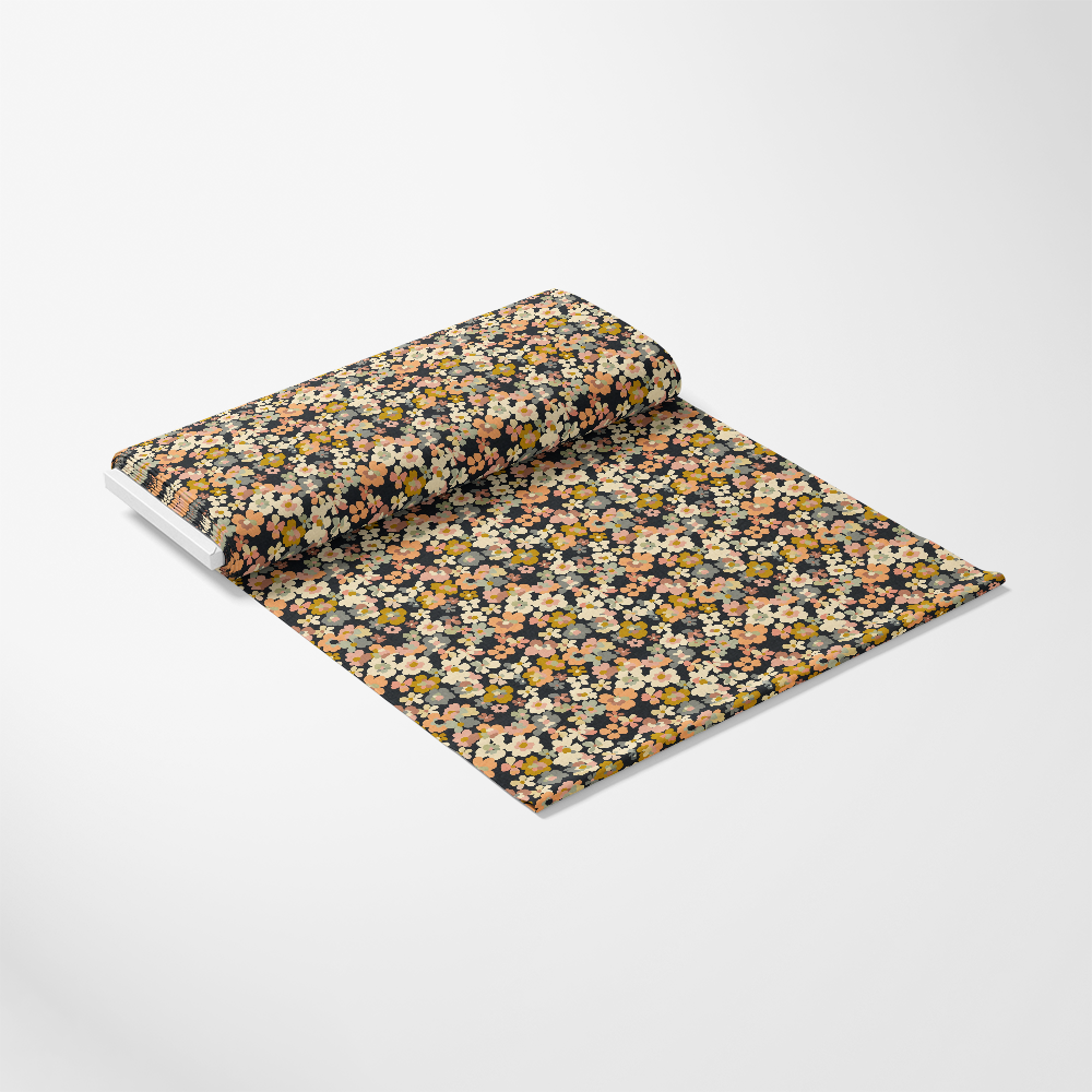 Retro Floral Daisies Pattern 16 Quilting Cotton Fabric