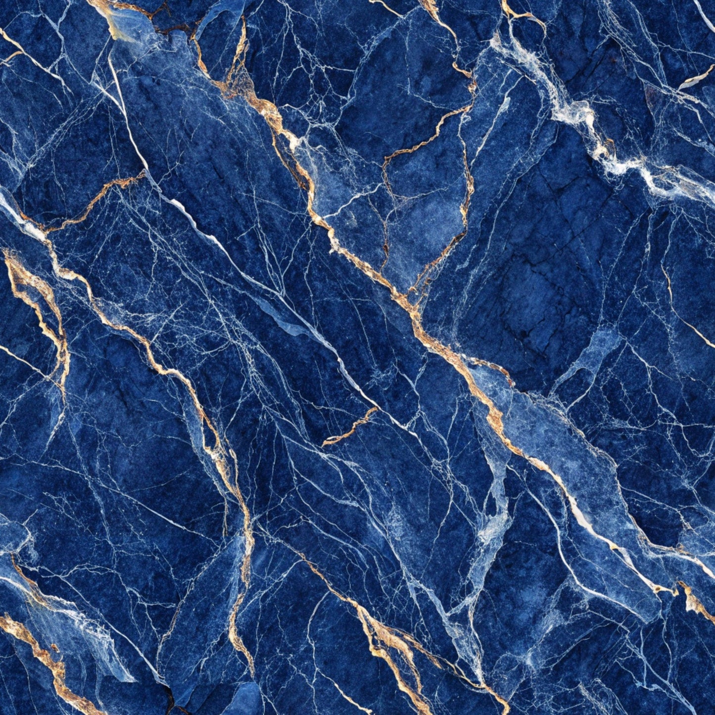 Royal Blue Azure Pattern 9 Quilting Cotton Fabric