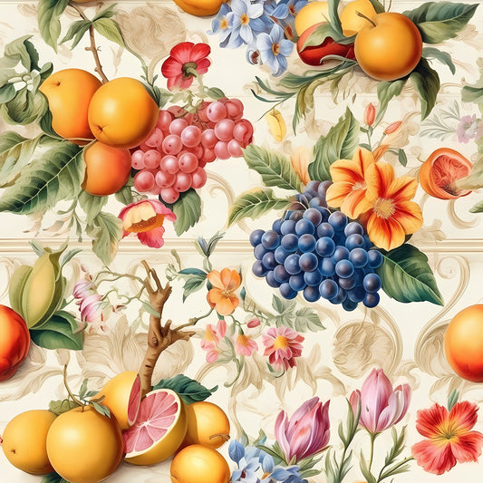 Sicilian Garden Pattern 4 Quilting Cotton Fabric