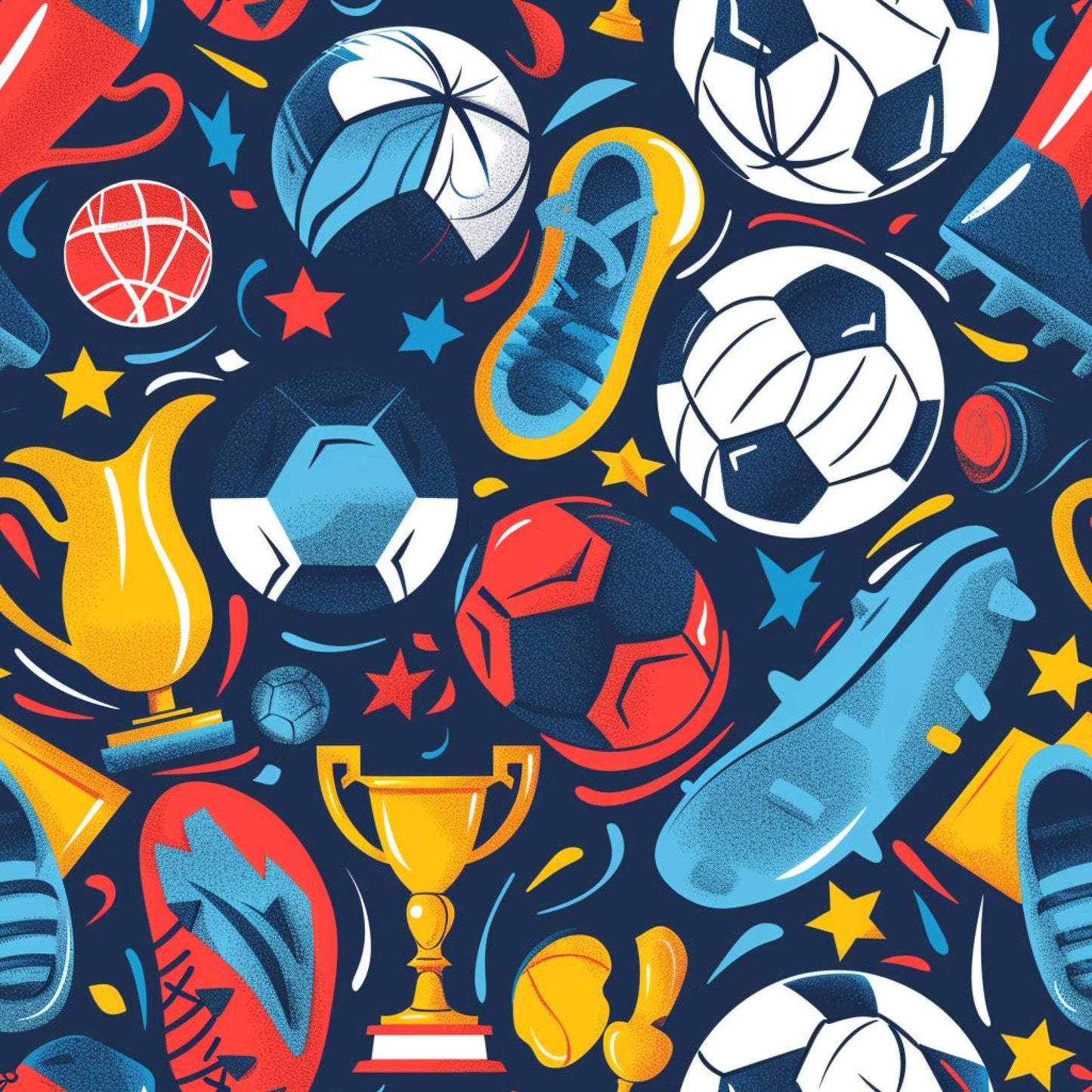 Soccer Fun Pattern 6 Quilting Cotton Fabric