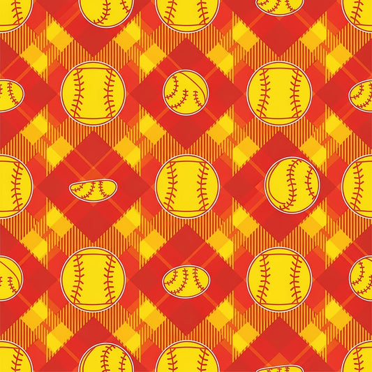 Softball Champions Pattern 7 Quilting Cotton Fabric
