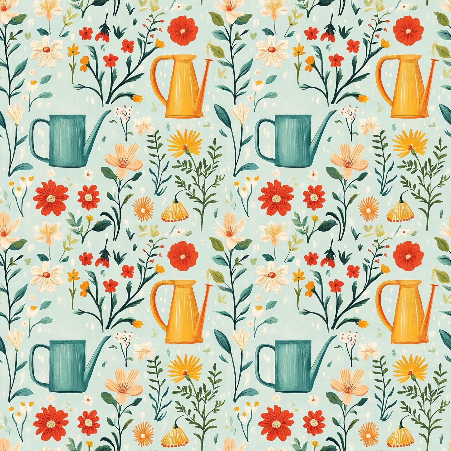 Sow and Tell Gardening Pattern 7 Quilting Cotton Fabric