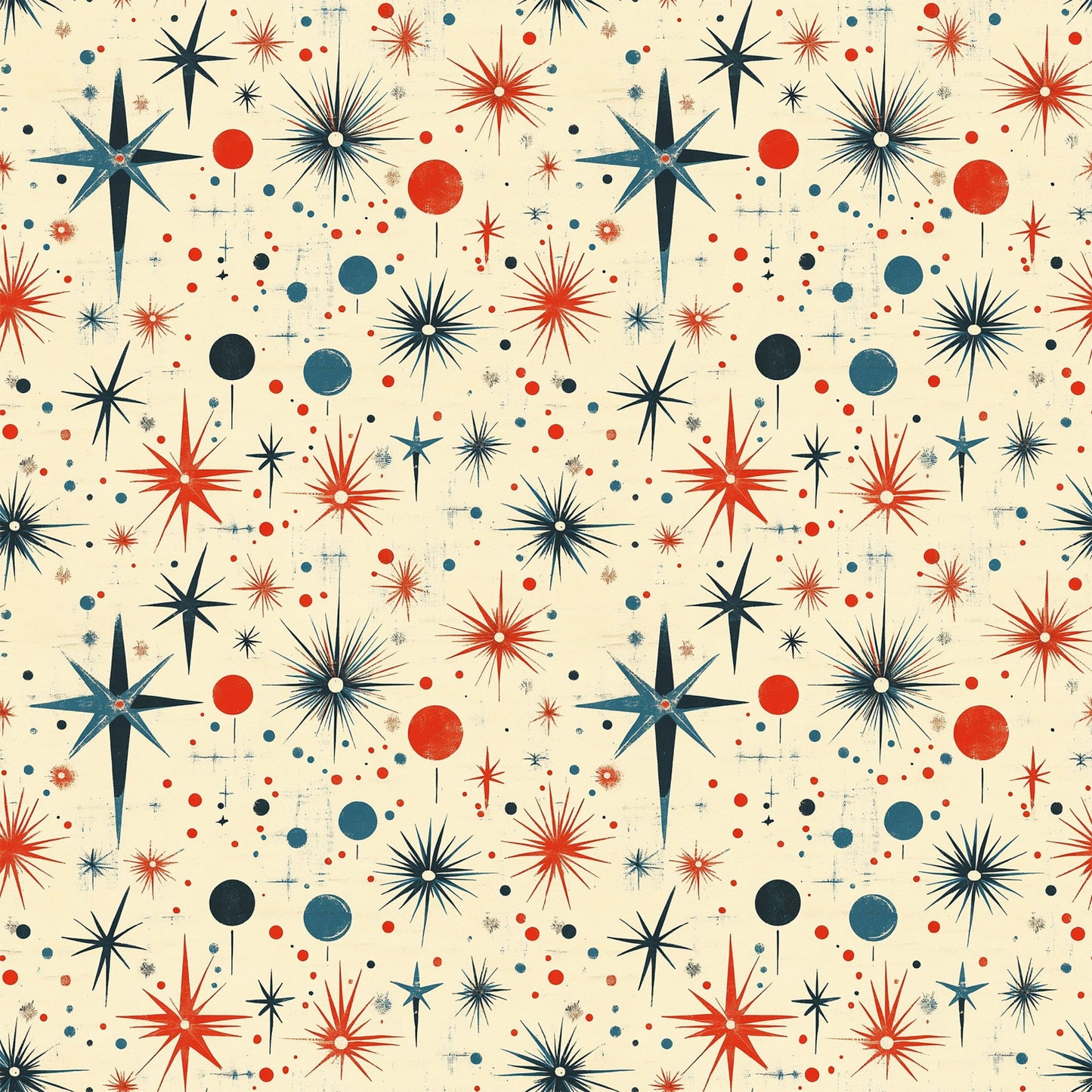 Sparkleworks Mid-Century 4th of July Pattern 1 Quilting Cotton Fabric