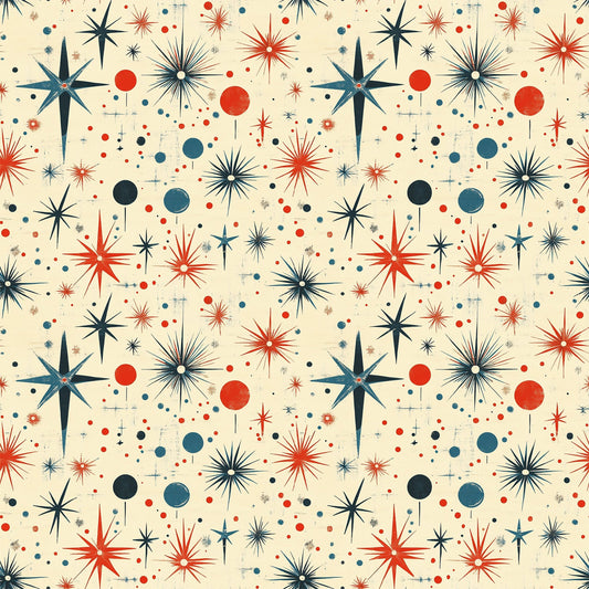 Sparkleworks Mid-Century 4th of July Pattern 1 Quilting Cotton Fabric