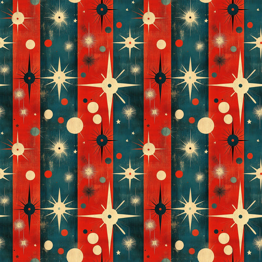Sparkleworks Mid-Century 4th of July Pattern 2 Quilting Cotton Fabric