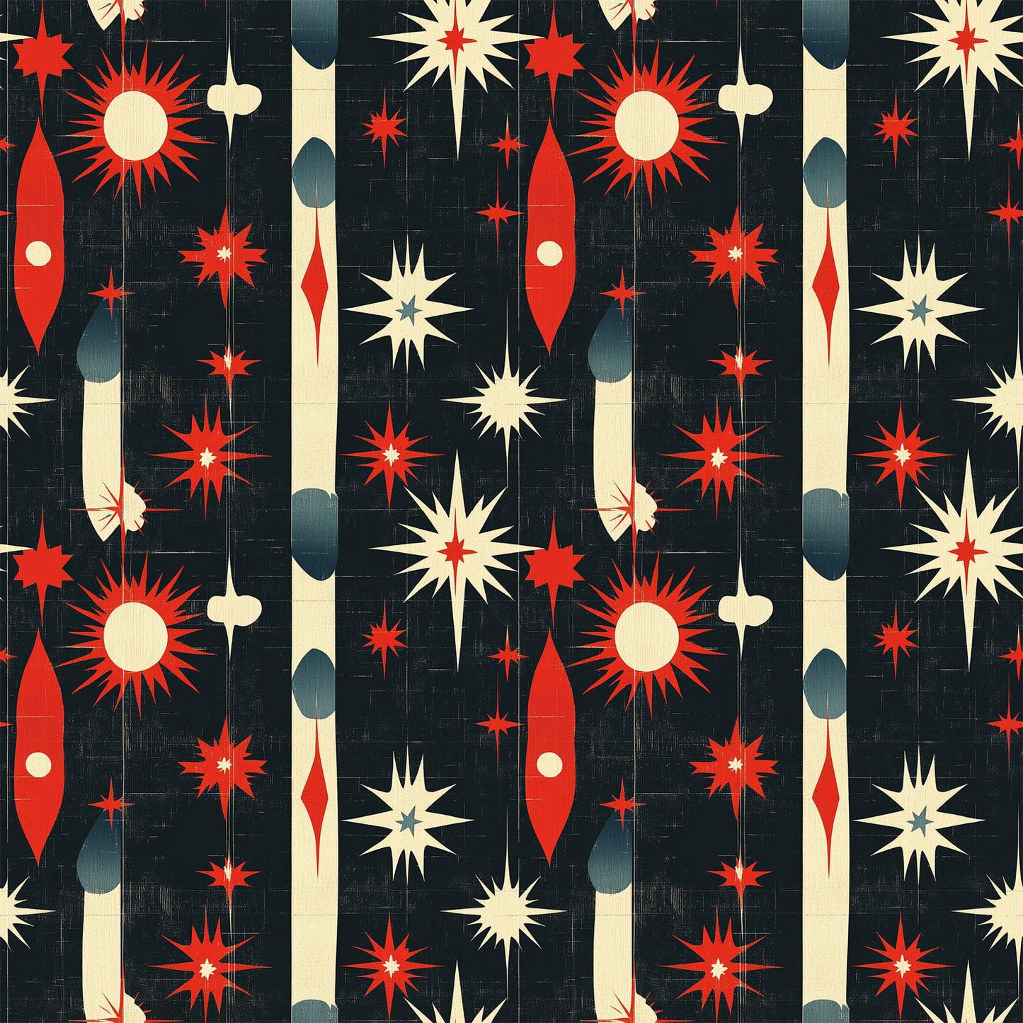 Sparkleworks Mid-Century 4th of July Pattern 3 Quilting Cotton Fabric