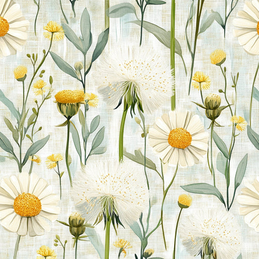 Spring Dandelions Pattern 20 Quilting Cotton Fabric