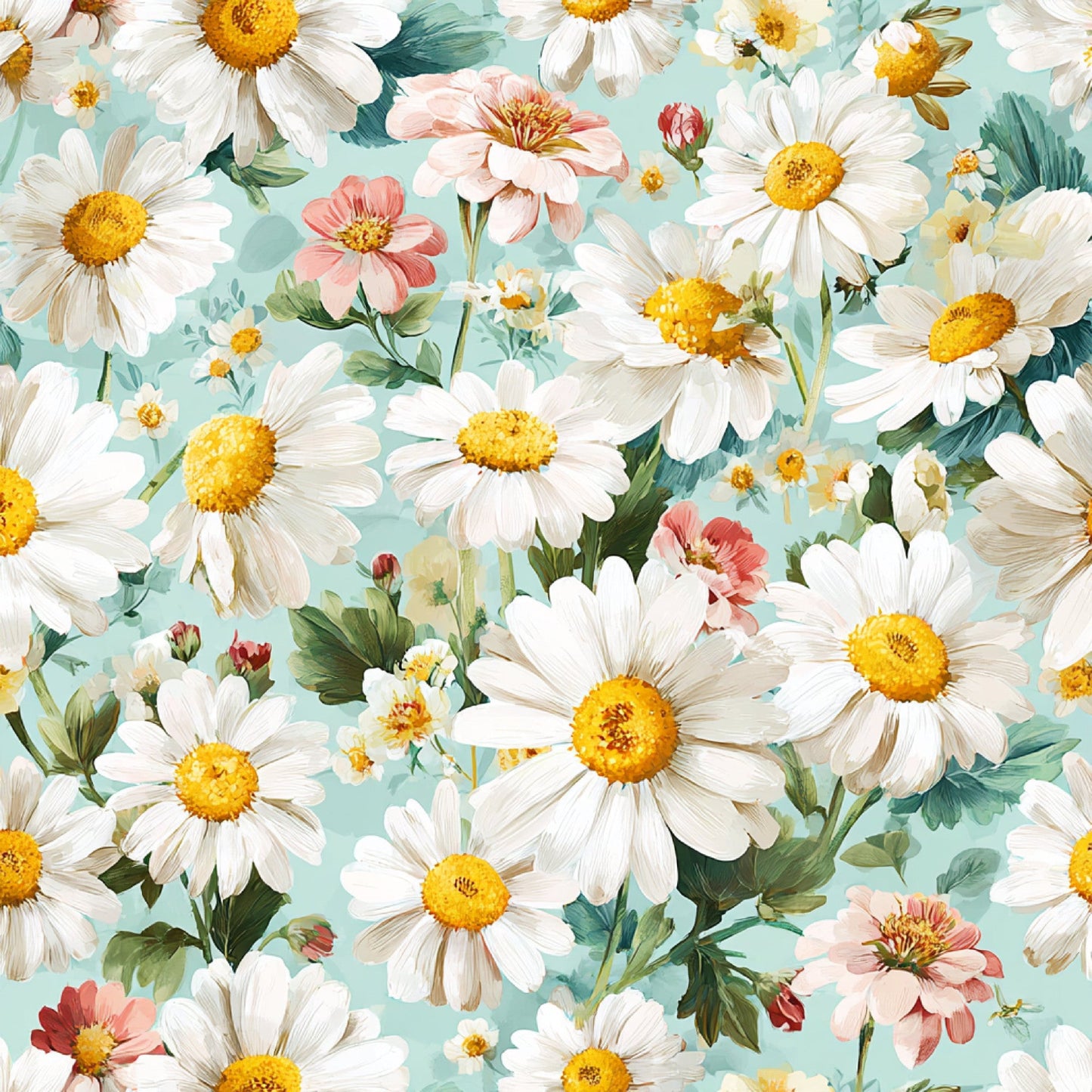 Spring Flower Decor Pattern 5 Quilting Cotton Fabric