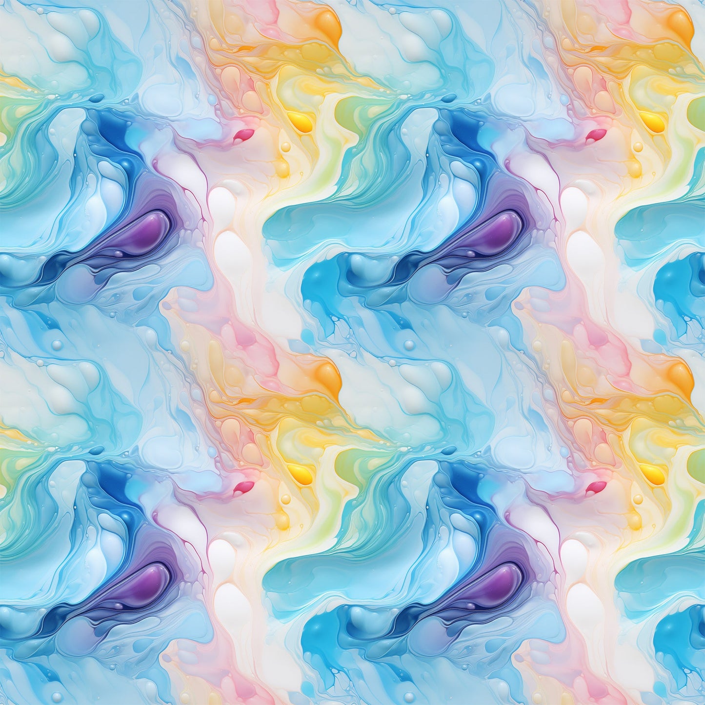 Summer Colored Marble Pattern 8 Quilting Cotton Fabric