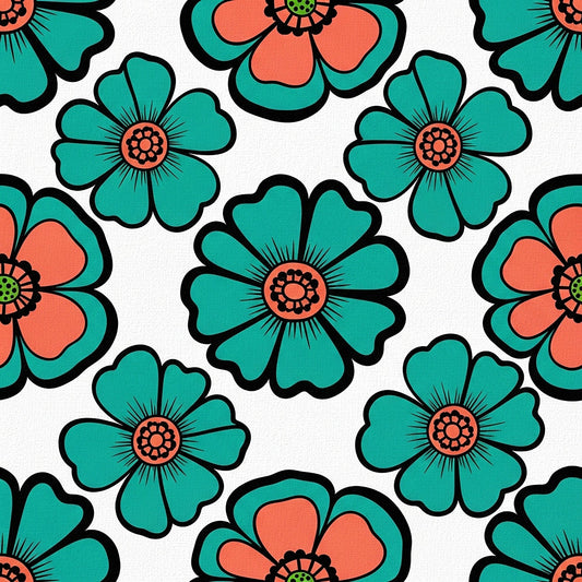 Summer Floral Pattern 7 Quilting Cotton Fabric