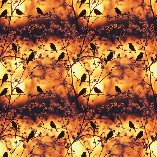 Sunset Bird Pattern 11 Quilting Cotton Fabric