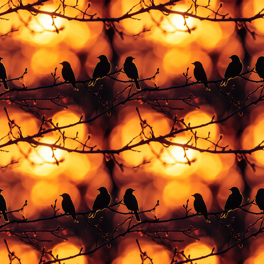 Sunset Bird Pattern 6 Quilting Cotton Fabric