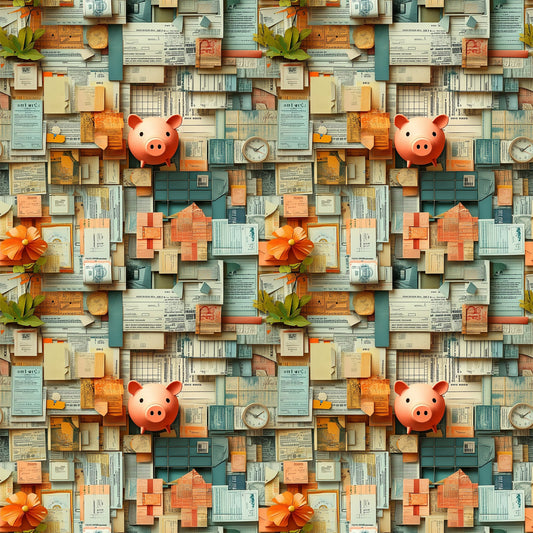 Tax Day Receipts Pattern 3 Quilting Cotton Fabric