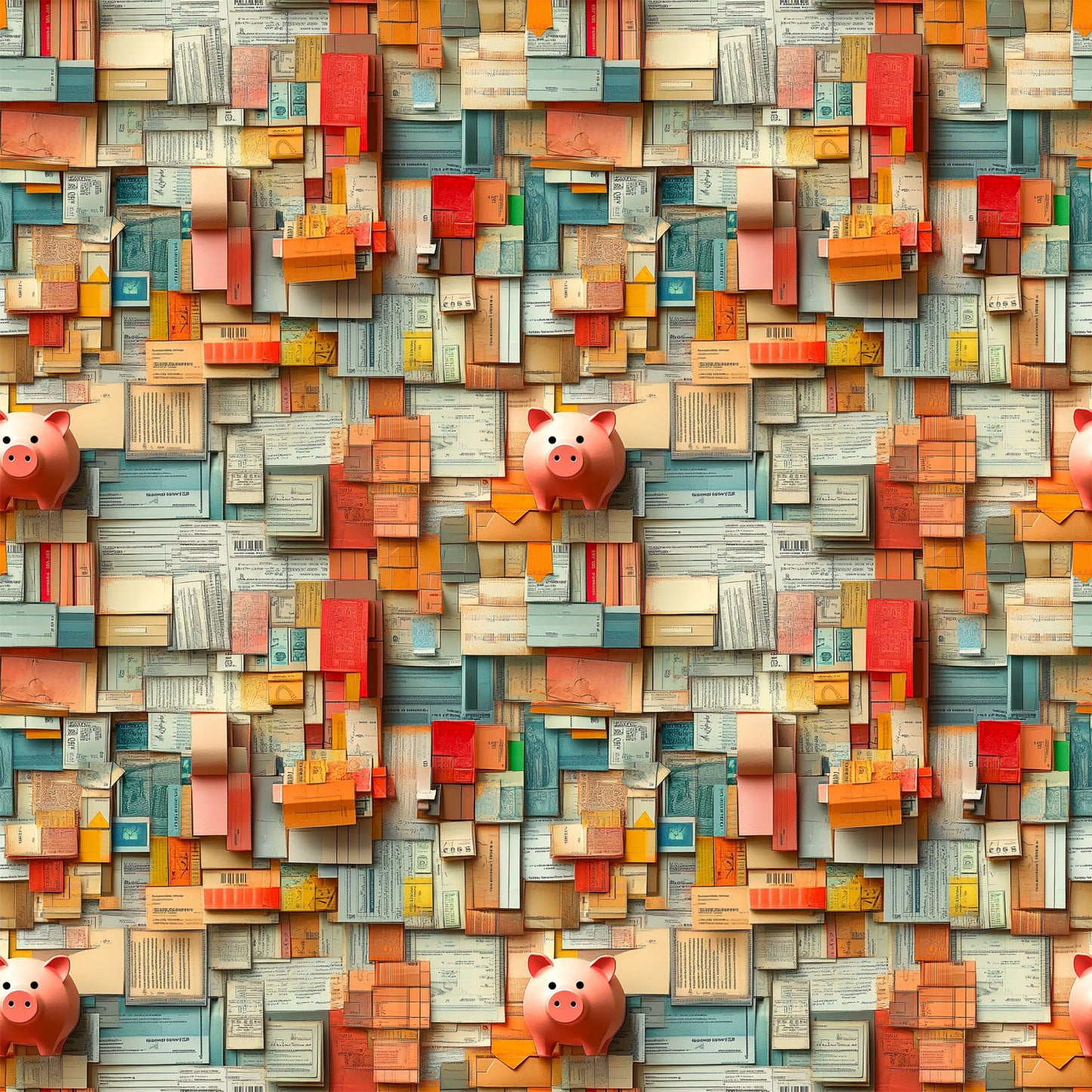 Tax Day Receipts Pattern 6 Quilting Cotton Fabric
