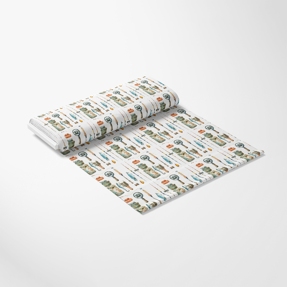 The Fishing Trip Pattern 2 Quilting Cotton Fabric