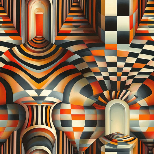 Three Dimensional Optical Illusion Arts Pattern 1 Quilting Cotton Fabric