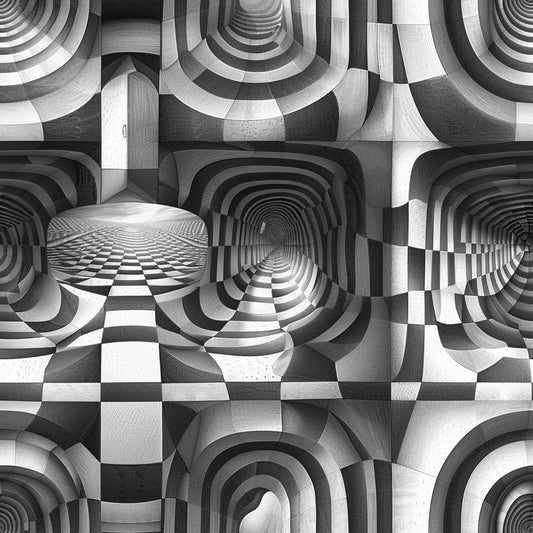 Three Dimensional Optical Illusion Arts Pattern 3 Quilting Cotton Fabric