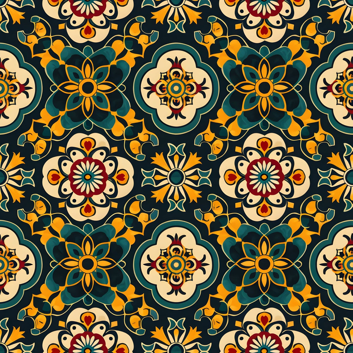 Traditional Najdi Pattern 15 Quilting Cotton Fabric