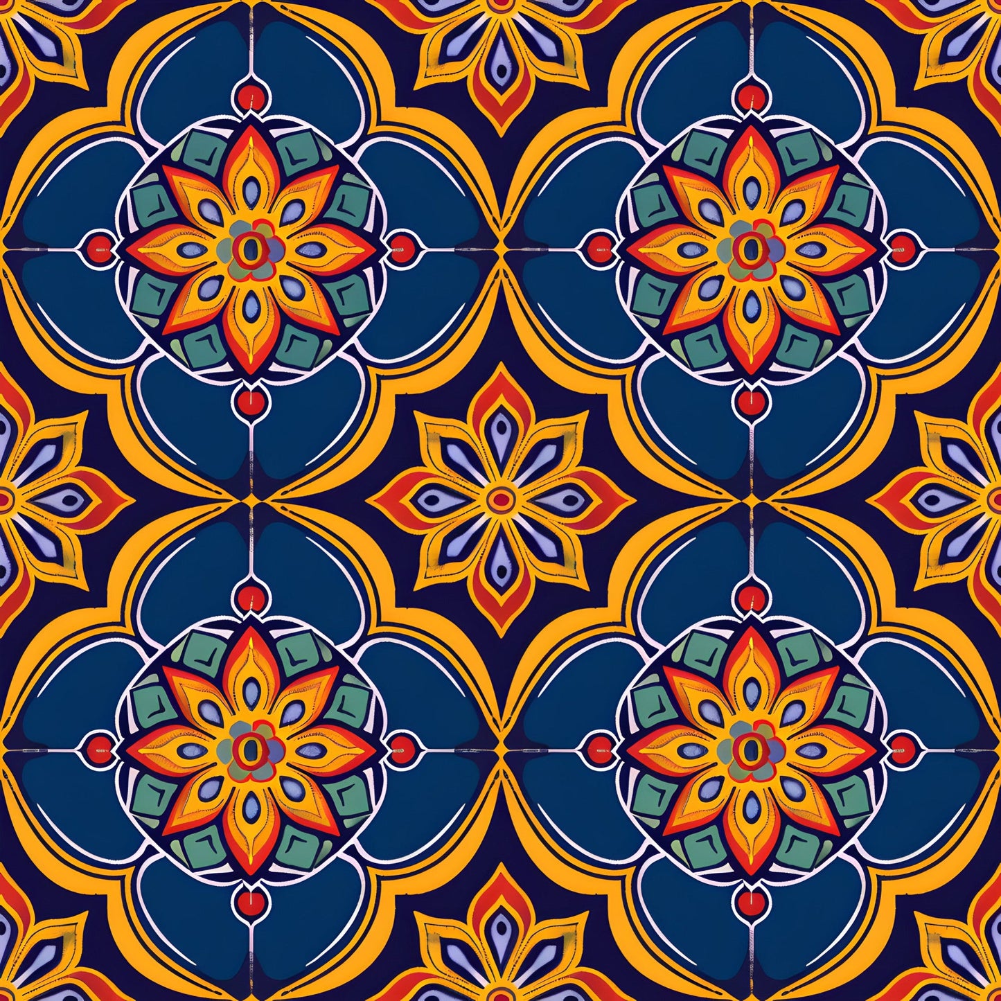 Traditional Najdi Pattern 8 Quilting Cotton Fabric