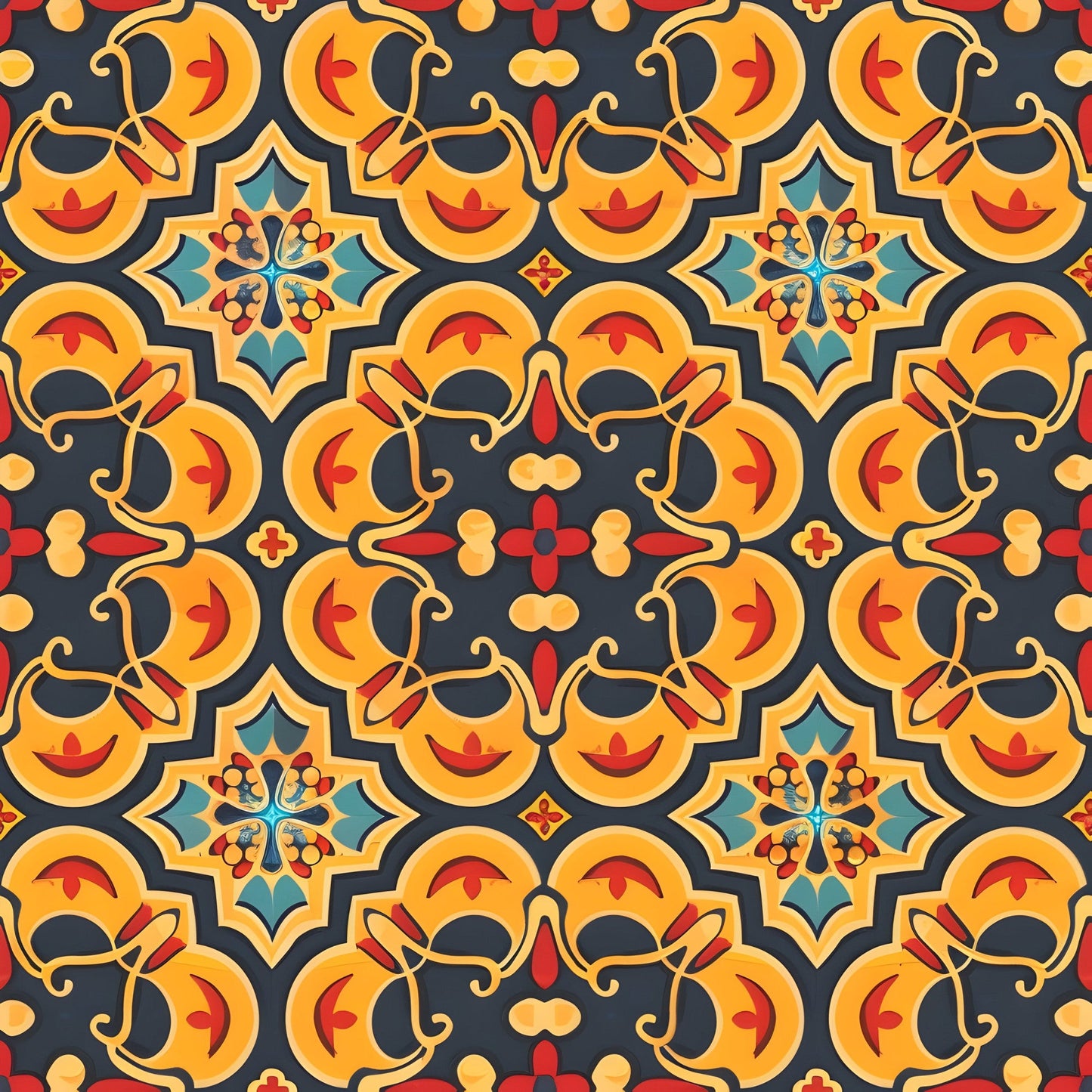 Traditional Najdi Pattern 9 Quilting Cotton Fabric