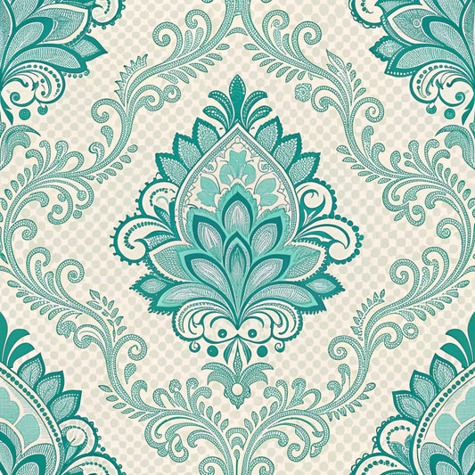 Turquoise Dreams Pattern 17 Quilting Cotton Fabric