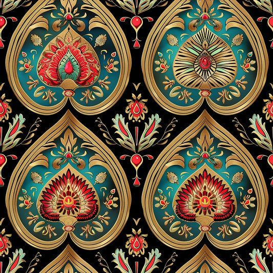 Vermas Ornate Paisley Pattern 7 Quilting Cotton Fabric