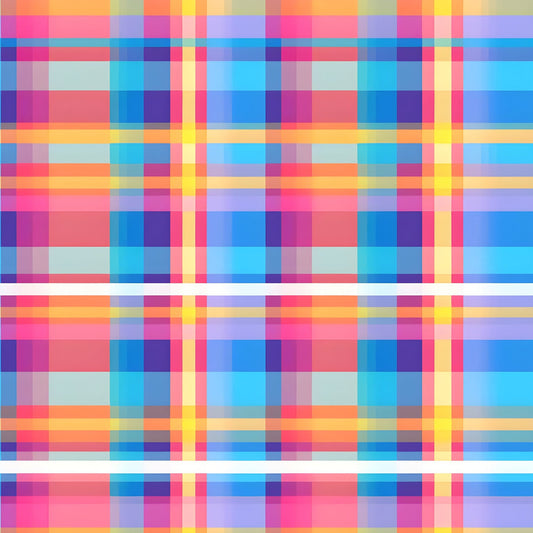 Vibrant Plaid Pattern 9 Quilting Cotton Fabric