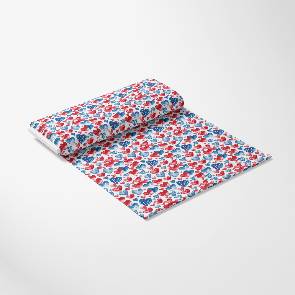 Watercolor 4th of July Pattern 13 Quilting Cotton Fabric