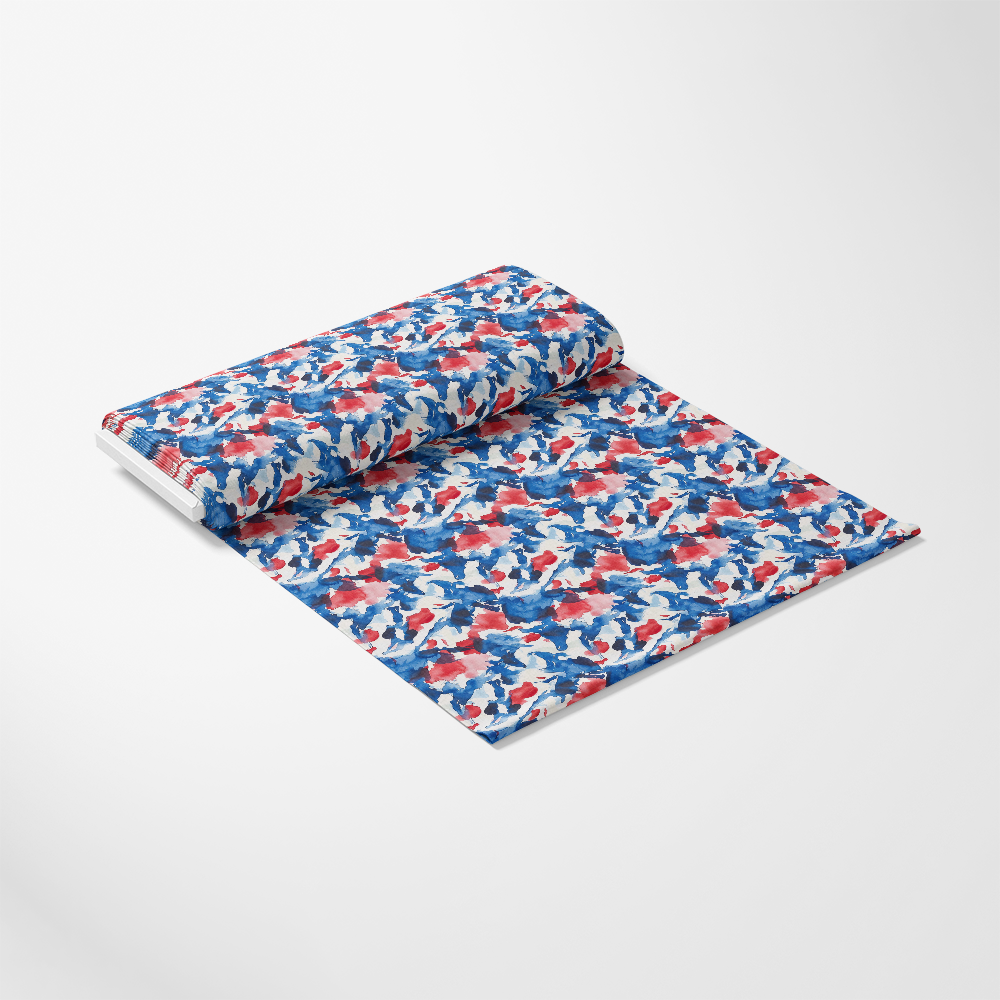 Watercolor 4th of July Pattern 3 Quilting Cotton Fabric