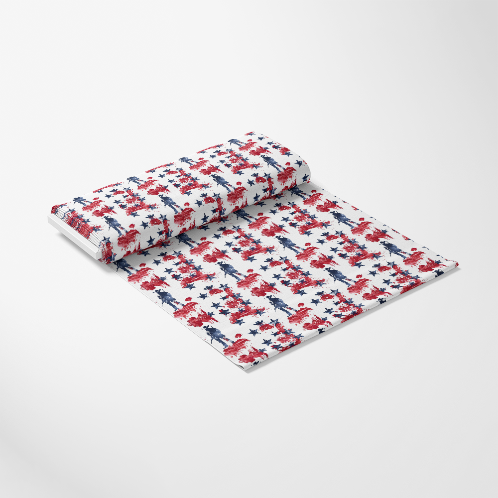 Watercolor 4th of July Pattern 5 Quilting Cotton Fabric