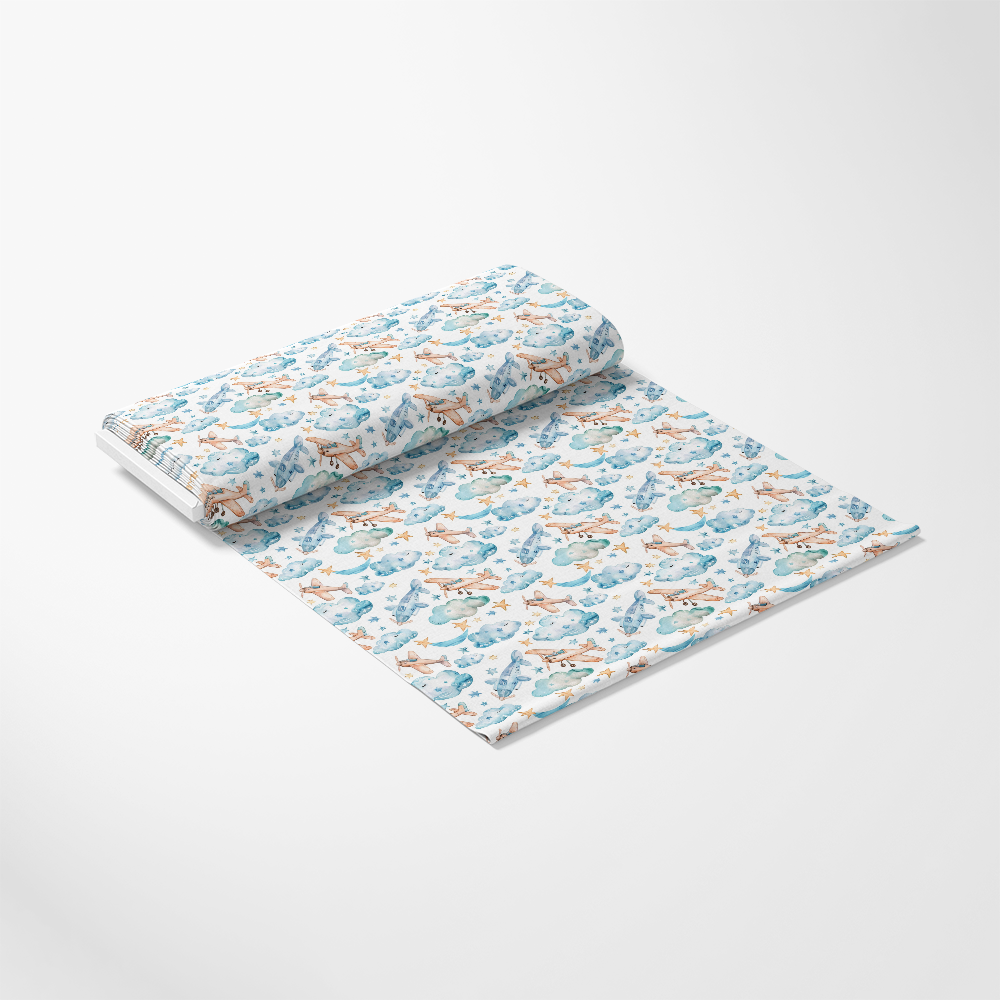 Watercolor Baby Pattern 10 Quilting Cotton Fabric