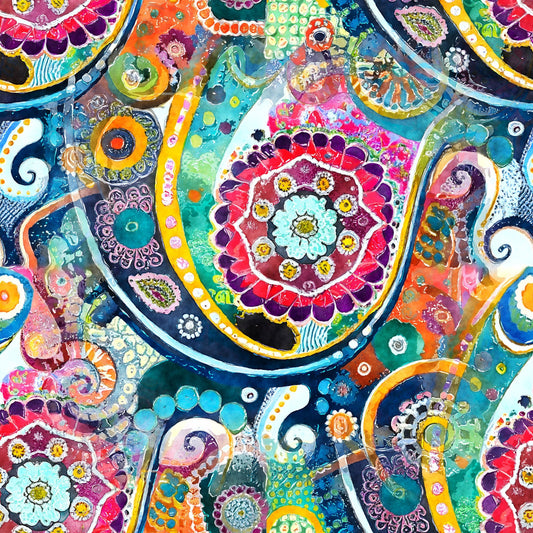 Watercolor Boho Patterns Pattern 6 Quilting Cotton Fabric