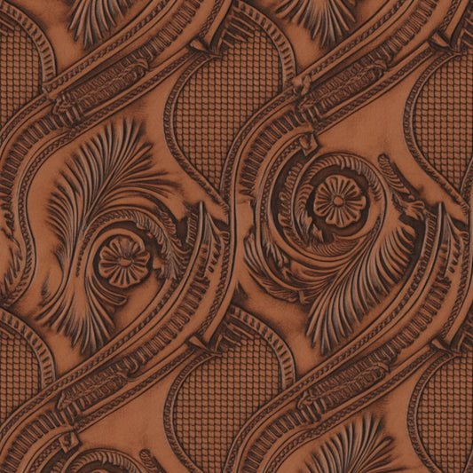 Western Tooled Leather Pattern 7 Quilting Cotton Fabric