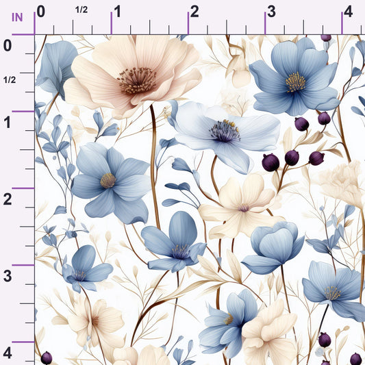 Airy Blooms Pattern 3 Minky Fabric