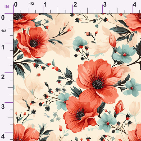 Airy Blooms Pattern 9 Minky Fabric
