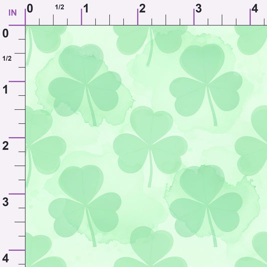 Alcohol Ink Shamrock Pattern 10 Minky Fabric